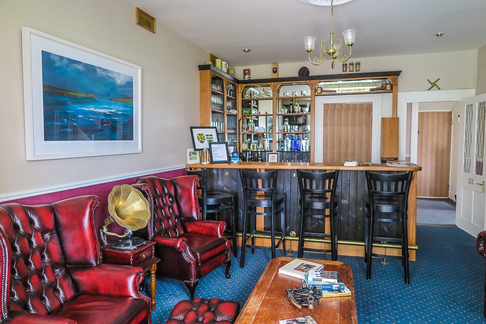 the 'Robert Mitchum Library-Bar' at Milltown House, Dingle